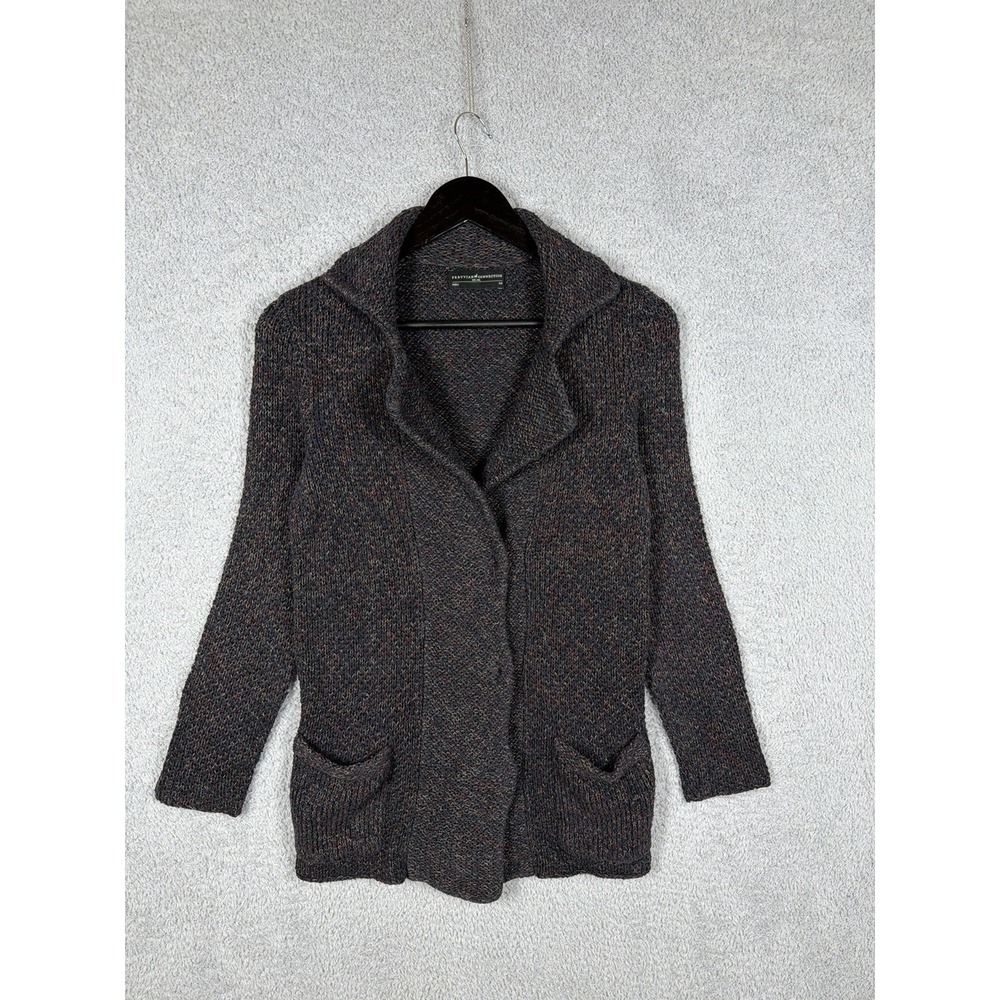 Peruvian Connection Cardigan Womens XS 100%‎ Pima Cotton Knit Open Front Peru